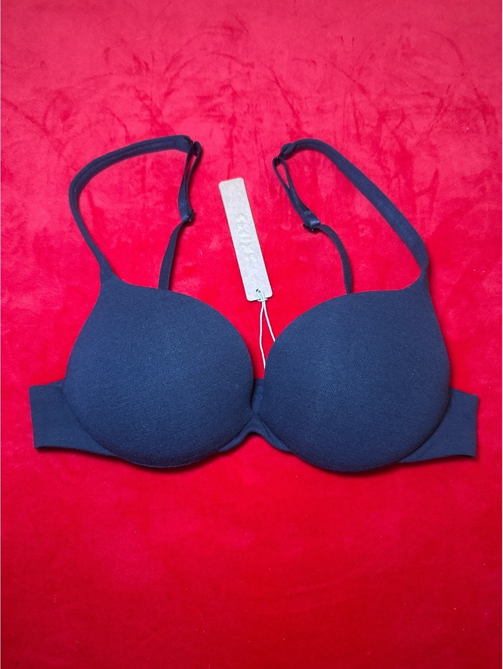 Skims Everyday Cotton Ultimate Bra Color ONYX Size 30B